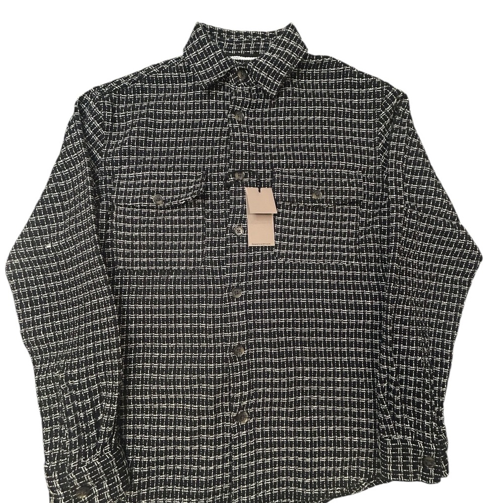 Amongst Others Men's Black and White Checkered Shirt Jacket Shacket‎ S NWT